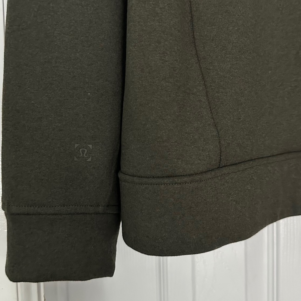 Lululemon City Sweat Zip Hoodie Thermo Heathered Dark Olive Size XL - Picture 10 of 13